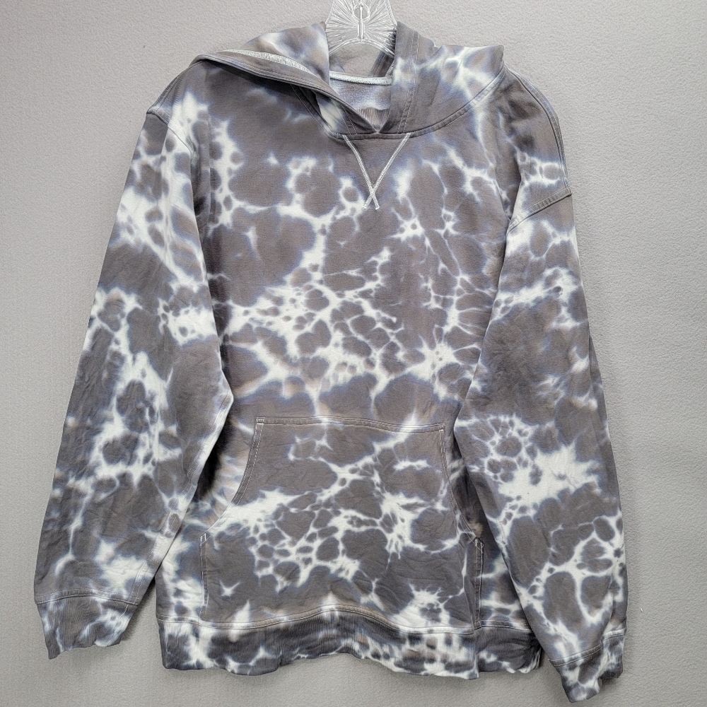 LULULEMON ATHLETICA ALL YOURS HOODIE TIE DYE GRAPHITE GRAY, SIZE 10
